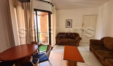 Flat com amplos cômodos e uma sala avarandada em Moema próximo ao metrô e Shopping. Sem fiador.