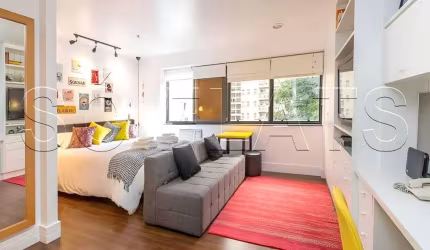 Flat Transamerica Jardins disponível para venda com 30m², 1 dormitório e 1 vaga de garagem