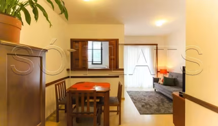 Flat para locação em Pinheiros estilo residencie, prox ao Metrô Oscar Freire e hospital das Clinicas