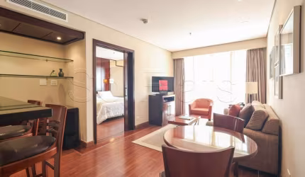 Apto no Itaim Bibi, contendo 60m², 1 dorme e 1 vaga, próx a Av. 9 de Julho, disponível para locação.