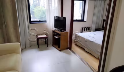 Flat no Le Premier contendo 28m², 1 dormitório e 1 vaga, disponível para locação no Jardim Paulista.