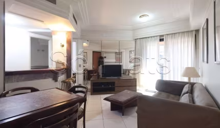 Flat com 1x dormitório totalmente reformado no coração do Itaim Bibi ao lado da Av. Faria Lima.