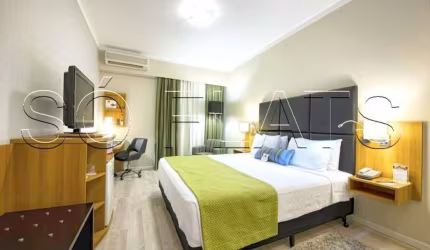 Flat Comfort Ibirapuera com 1 dormitório e 1 vaga disponível para locação em Moema