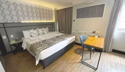 Flat Transamérica International Plaza disponível para venda com 26,02m² e 01 vaga de garagem