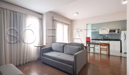 Flat Royal Brooklin disponível para venda com 43m², 1 dormitório e 1 vaga de garagem