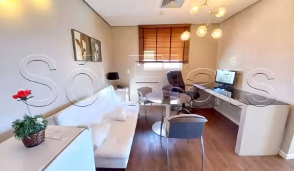 Flat para locação no Blue Tree Santo André contendo 44m², 1 dormitório e 1 vaga.