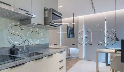 Studio Nik Pinheiros , flat disponível para locação com 21m² e 1 dorm, próximo do Hosp das Clinicas.