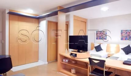Flat Transamérica Jardins disponível para venda com 30m², 1 dormitório e 1 vaga de garagem