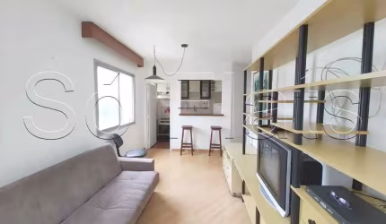 Flat Ambassador, mobiliado e disponível para venda com 41m², 01 dorm e 01 vaga