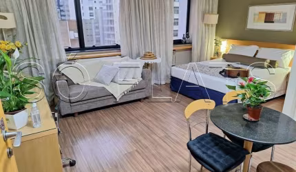 Flat Transamerica Jardins, disponível para venda com 43m², 02 dorms e 01 vaga