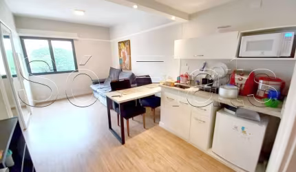 Apto no Ninety contendo 33m², 1 dormitório e 1 vaga disponível para locação nos Jardins.