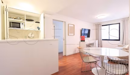 Flat no Times Square Diamond com 90m², 2 dorms e 1 vaga em Moema, disponível para locação.