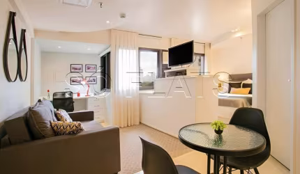 Flat no Riverside disponível para locação com 35m², 01 dormitório e 01 vaga de garagem