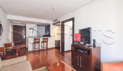 Flat George V Itaim disponível para venda, com 57m², 1 dormitório e 1 vaga de garagem