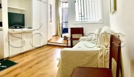 Poeta Drummond, apto disponível para locação contendo 28m², 1 dormitório e 1 vaga.