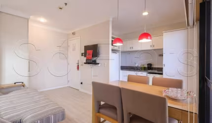 Apto no Nobile Suítes Congonhas para locação com 44m², 01 dormitório e 01 vaga de garagem.