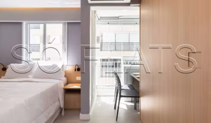 Flat estilo studio no You link Paulista disponível para locação próximo da Avenida da Liberdade.