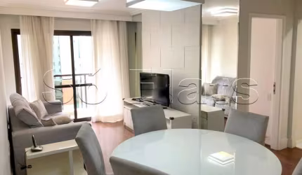Flat no Jardins 03 dormitórios 95m² totalmente mobiliado.
