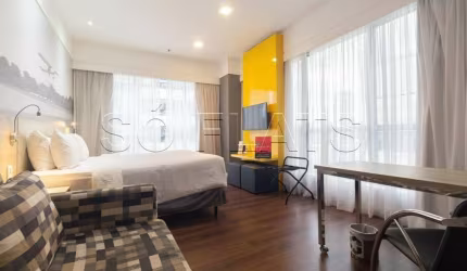 Flat Wyndham Nortel disponível para venda com 32m², 01 dorm e 01 vaga de garagem