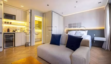 Flat Transamérica Jardins disponível para venda com 28m², 1 dormitório e 1 vaga de garagem