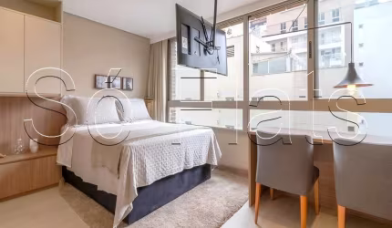 Studio disponível para locação em Pinheiros mobiliado e decorado com excelente localização.