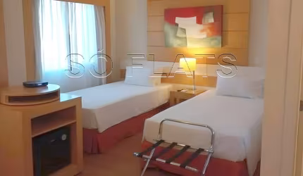 Apto ESuites Congonhas Hotels disponível para locação com 25m², 01 dorm e 01 vaga de garagem.