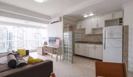Flat para locação contendo 55m² com 1 dormitório e 1 vaga de garagem no Brooklin