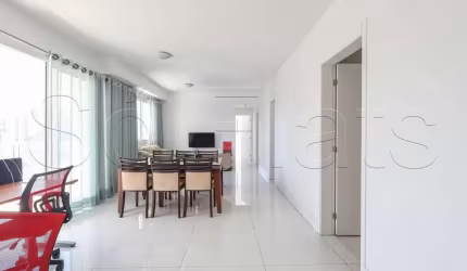 Residencial Quatro Brooklin, apartamento disponível para locação com 116m², 3 suítes e 2 vagas.
