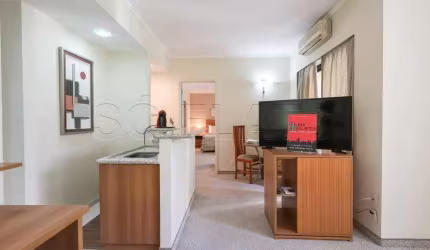 Flat no Clarion Faria Lima disponível para locação com 64m², 01 dorm e 02 vagas de garagem.