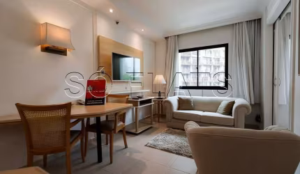 Flat com 30m² totalmente mobiliado à venda no  Jardim Paulista.