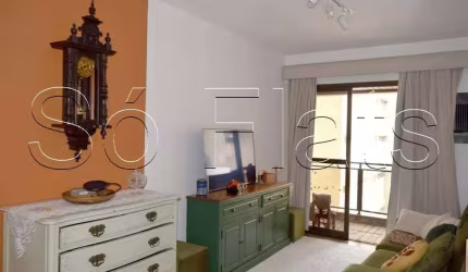 Flat no London contendo 44m², 1 dormitório e 1 vaga, disponível para locação nos Jardins.