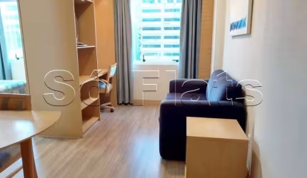 Paulista Classic, apto disponível para locação contendo 28m², 1 dormitório e 1 vaga de garagem.