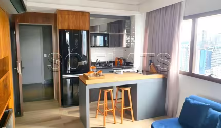 Pininfarina, flat disponível para locação com 50m², 1 dormitório e 2 vagas de garagem.