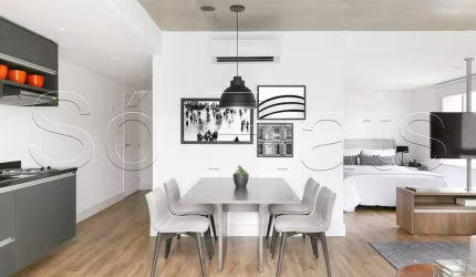 Residencial Geo Berrini, apto disponível para locação contendo 63m², 1 dormitório e 1 vaga.