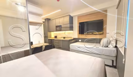 Apto no Residencial Atmosfera Brooklin disponível para locação com 25m² e 1 dormitório.