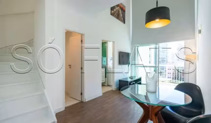 Flat à venda no The Blue Loft , com 44m², 1 dormitório, 1 vaga totalmente mobiliado.