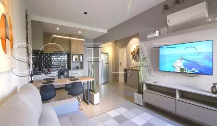 Flat no Le Bougainville com 57m², 1 dormitório e 1 vaga disponível para locação em Alphaville