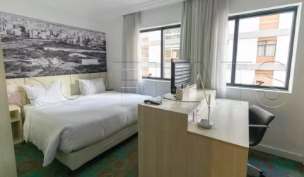 Flat no Radisson Oscar Freire contendo 32m², 1 dormitório e 1 vaga, para locação nos Jardins.