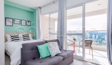 Novo apartamento Studio na Av. Santo Amaro, completo e muito bem equipado