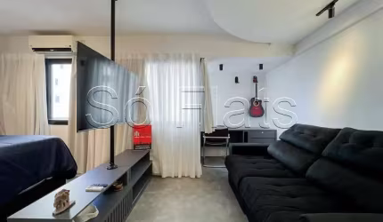 Flat no Riverside disponível para locação com 35m², 01 dormitório e 01 vaga de garagem.