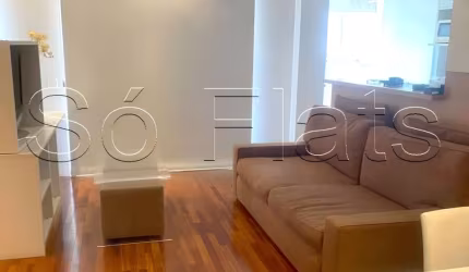 Flat no Diogo Home disponível para locação com 48m², 1 dormitório e 1 vaga de garagem.