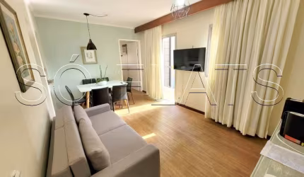 Apto no Paulista Flat I com 46m², 1 dormitório e 1 vaga, disponível para locação nos Jardins.