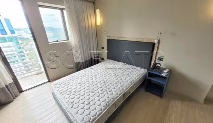 Flat Alpha Stay disponível para locação com 33m², 01 dormitório e 01 vaga de garagem.