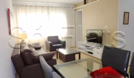 Flat disponível para locação no Saint James contendo 40m², 1 dormitório e 1 vaga de garagem.