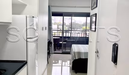 Studio Estilo Chácara Santo Antônio, apto disponível para locação contendo 28m² e 1 dormitório.