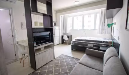 Flat disponível para locação no Atrium Augusta com 24m², 1 dormitório e 1 vaga nos Jardins.