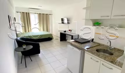Flat no New Studio contendo 27m², 1 dormitório e 1 vaga, disponível para locação em Pinheiros.