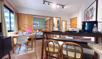 Flat Hampton Park, disponível para venda com 31m², 1 dormitório e 1 vaga de garagem