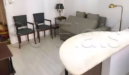 Apto disponível para locação muito bem equipado na Vila Olímpia, prox. ao Shopping JK Iguatemi.