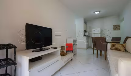 Flat no London contendo 43m², 1 dormitório e 1 vaga, disponível para locação nos Jardim Paulista.